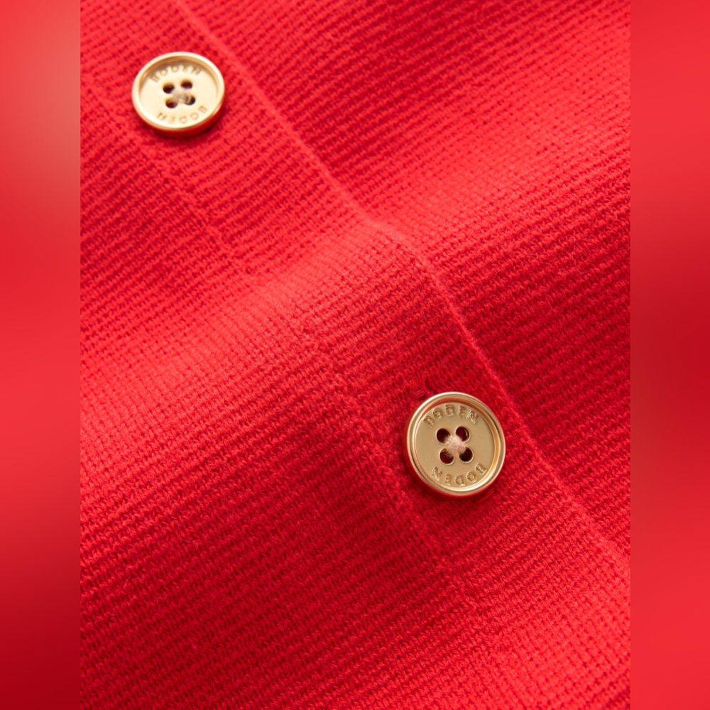 NWT Boden Crew Milano Knit Waistcoat in Poppy Red - Picture 7 of 11